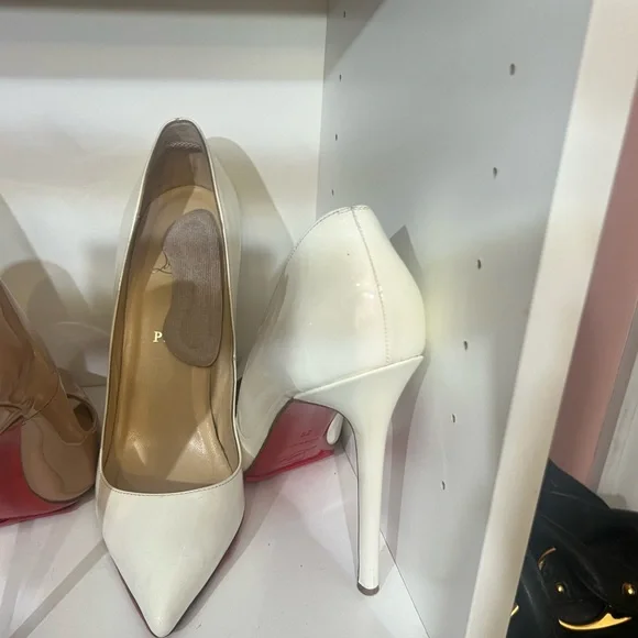 Christian Louboutin size 39 So Kate - White High Patent Leather Heels - Picture 2 of 8